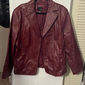 Cranberry Leather Jacket